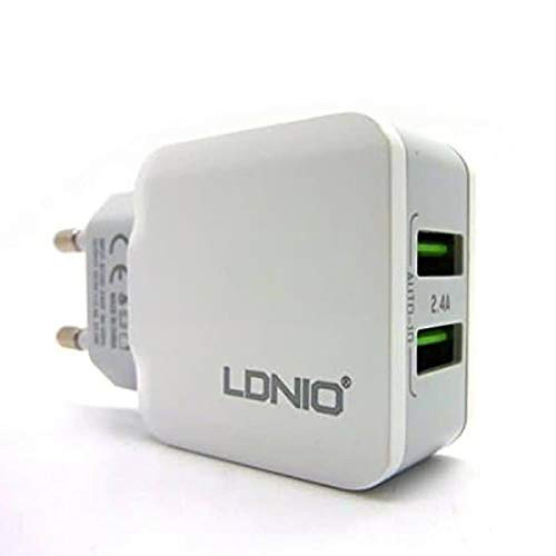 LDNIO Φορτιστής Πρίζας με 2 Θύρες USB-A 2.4A - Λευκός